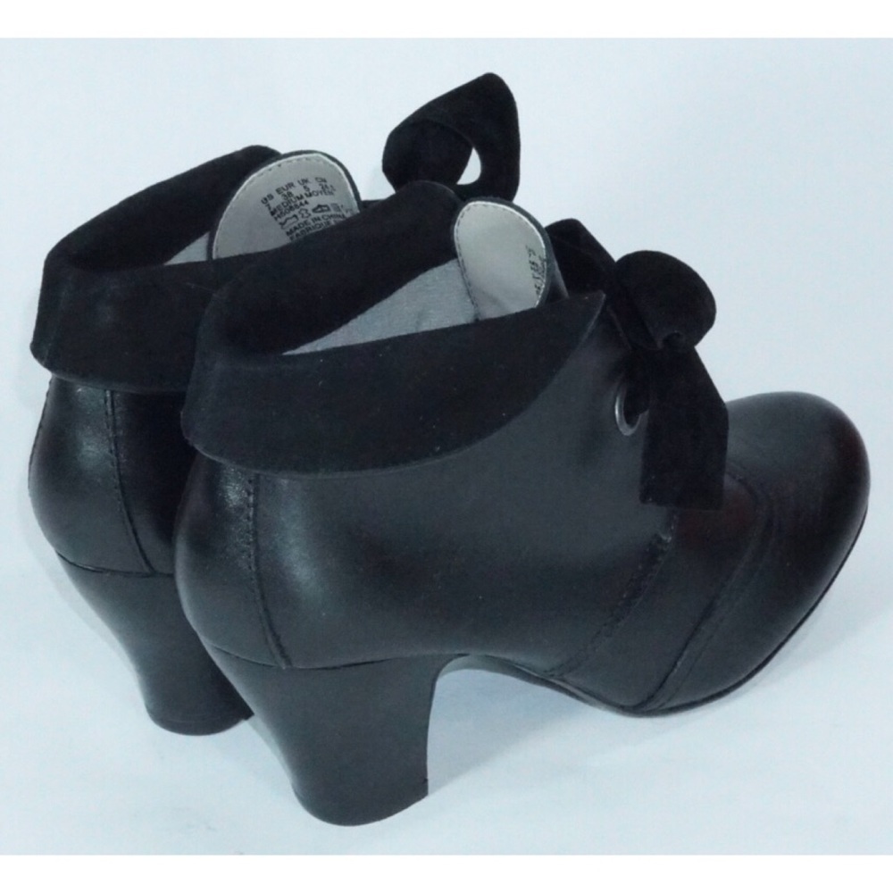Hush Puppies Women's Black Bow Tie Ankle Boots 7 - Picture 3 of 8